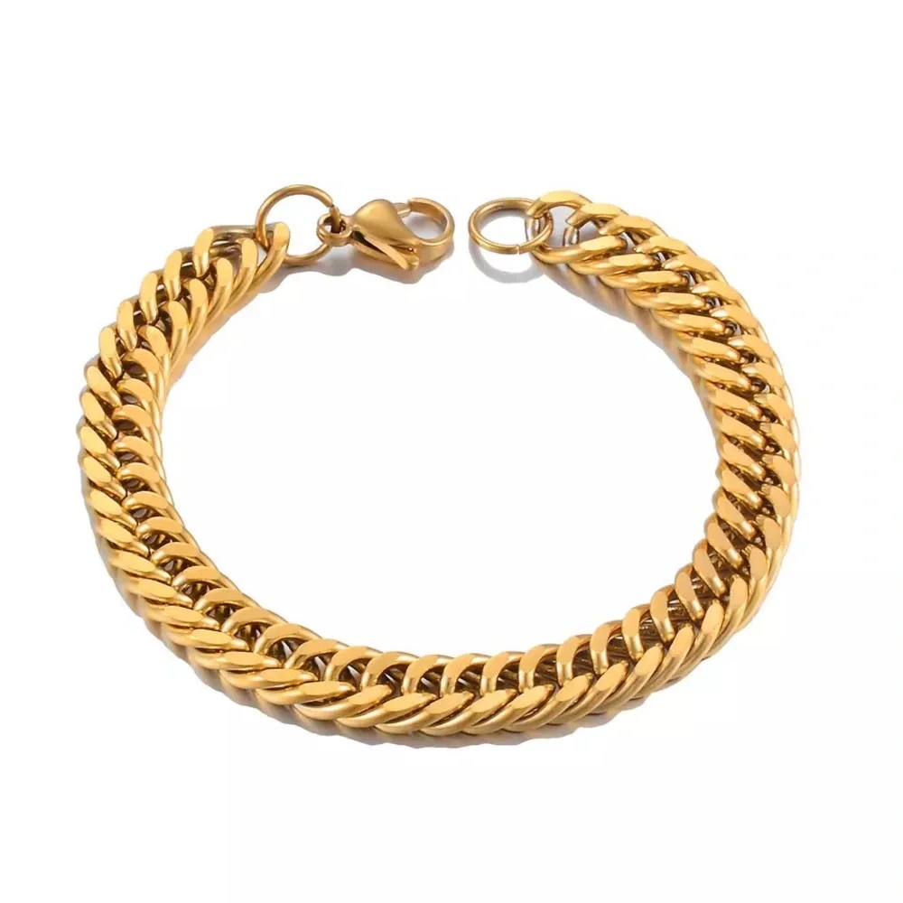 Stainless Steel Unisex Cuban Hip Hop Bracelet - Picture 1 of 2